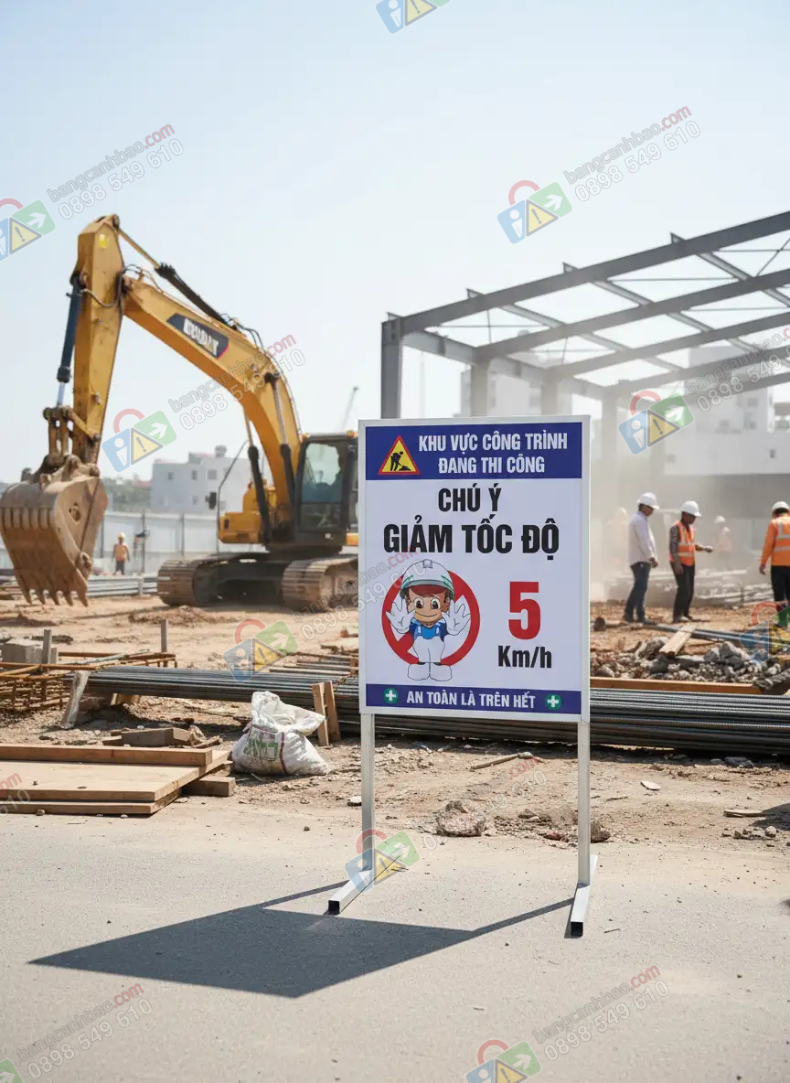 Bảng khu vực công trình